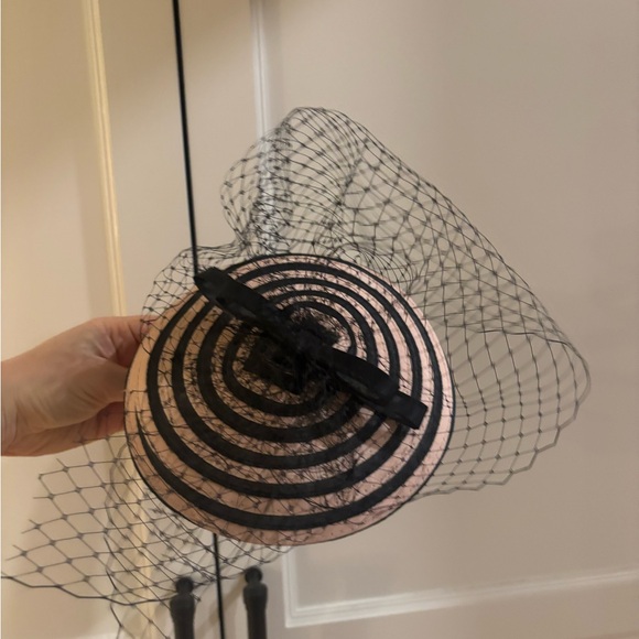 Accessories - Chic Black and Pink Fascinator